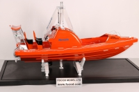 custom made model of fast rescue boat with davit